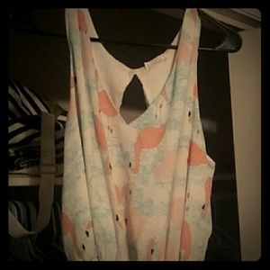 Flamingo print romper
